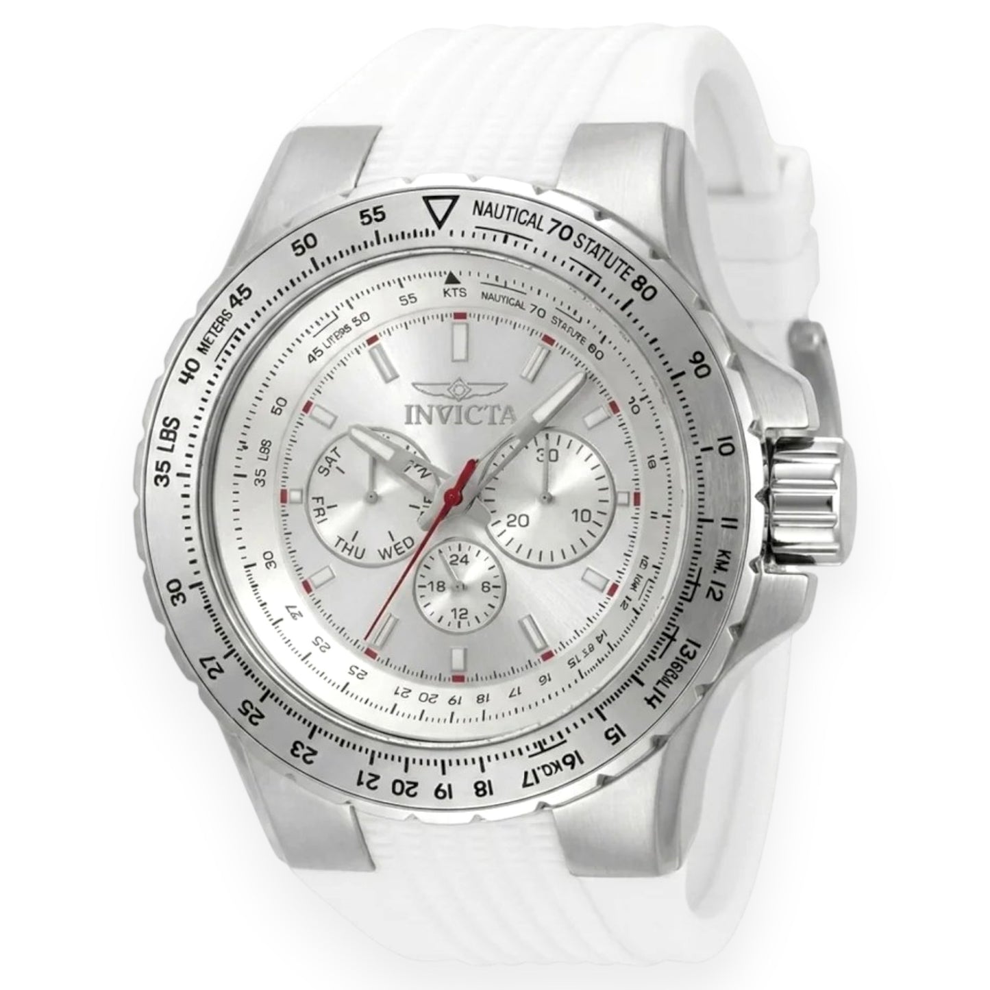 Invicta Aviator Skyshock reloj para hombre - 50 mm, blanco (50100)