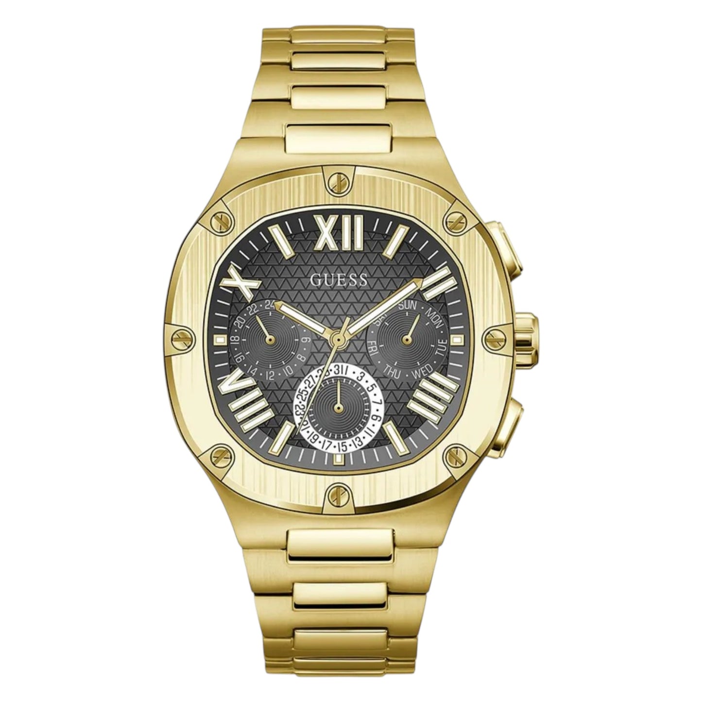 Reloj Guess Headline para hombre - 42 mm, dorado (GW0572G2)