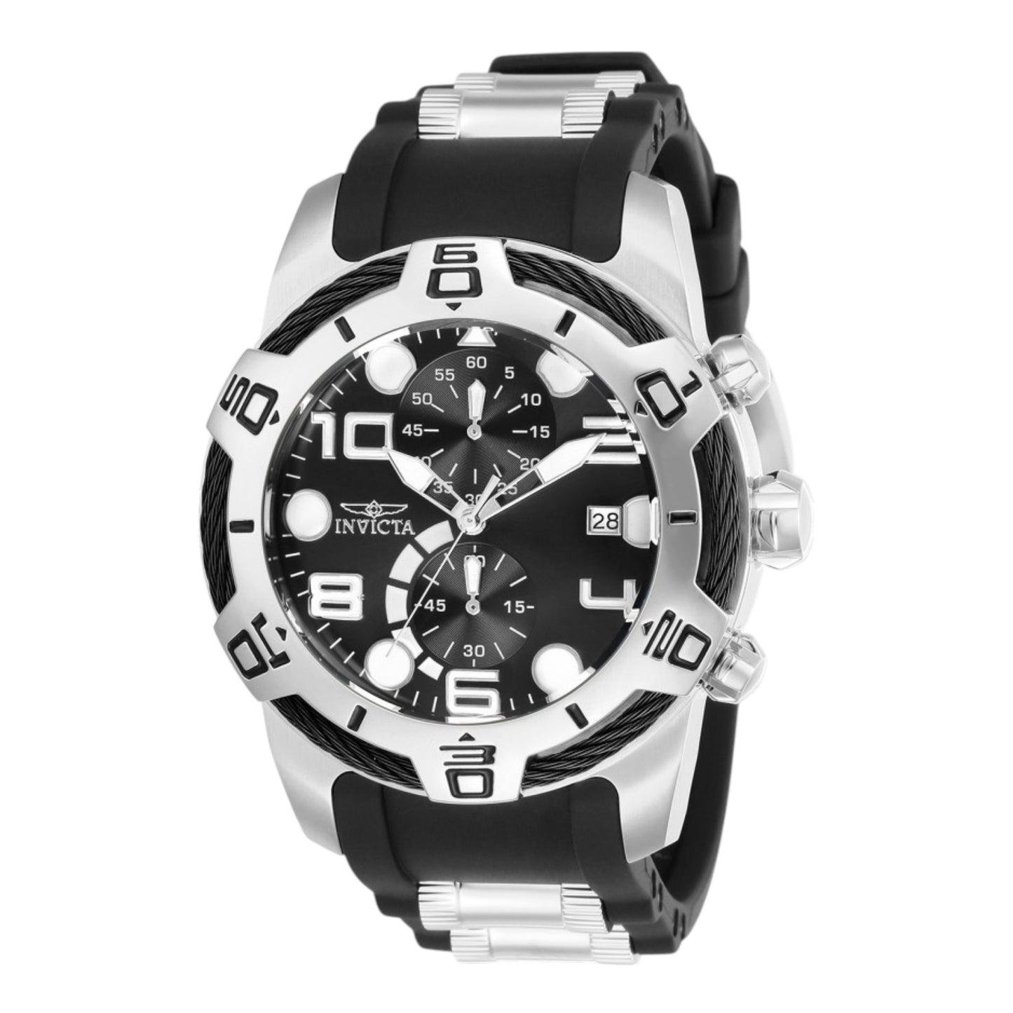 Reloj para hombre Invicta Bolt Tensile - 50 mm. Acero, negro (24215)