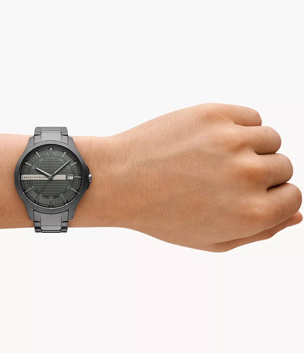 Armani Exchange Reloj para hombre - 42 mm, verde y gunmetal (AX2455)