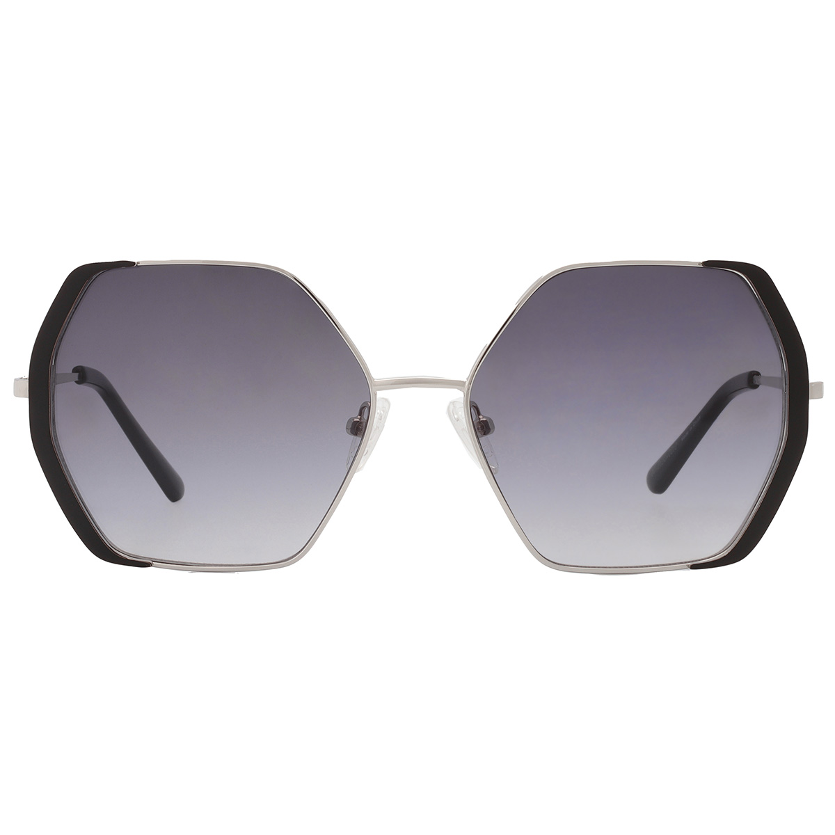 Gafas Guess Factory, degradado ahumado, geométricas, de sol para mujer GF0387 10B 57