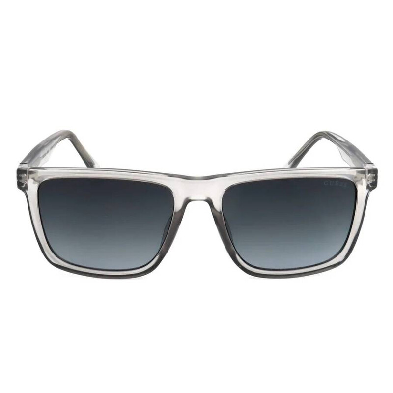 Guess Factory Gafas de sol para hombre con montura cuadrada y degradado azul, GF00021 27W 55