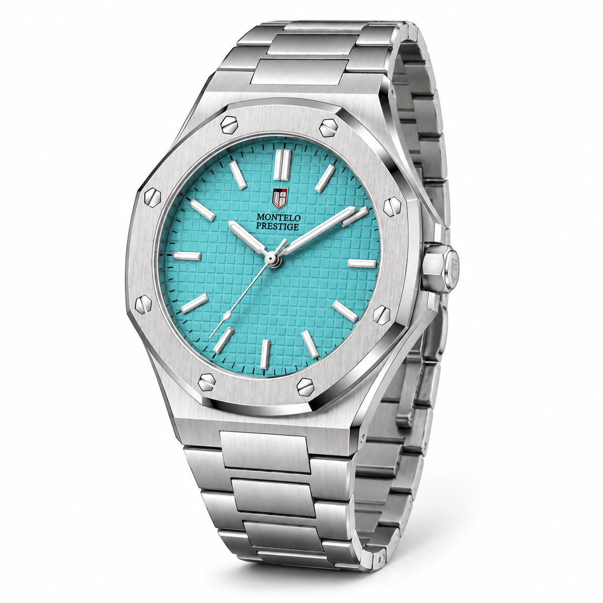 Reloj Montres Prestige para hombre - 44 mm, plateado (MPW-0395)