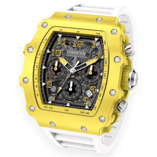 Invicta Racing - 2026 Race - Edición especial Miami reloj para hombre - 44 mm, blanco (69740)