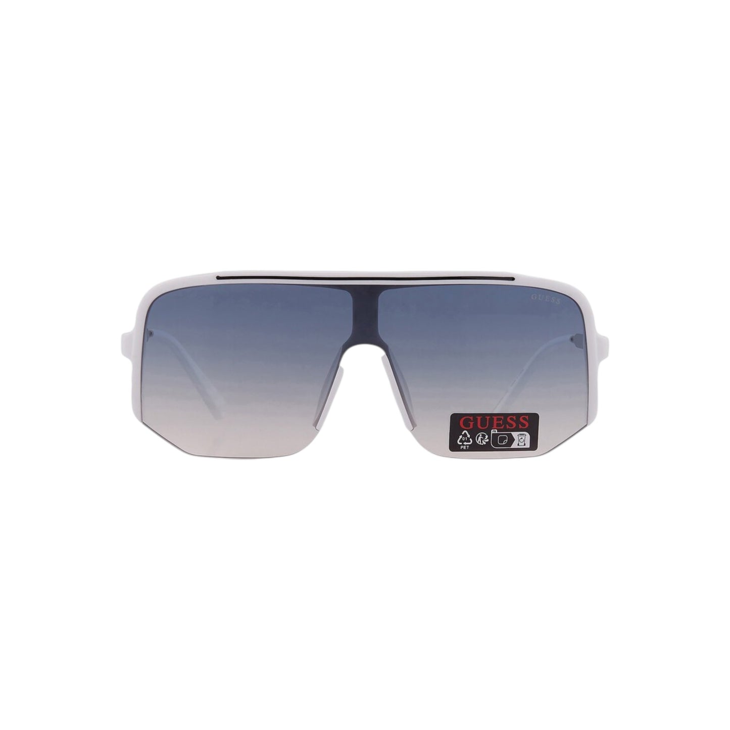 Gafas Guess Factory White Blue Gradient Shield de sol para hombre GO00054 21W 00
