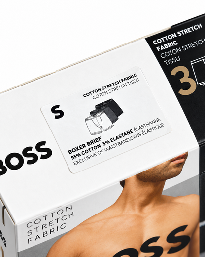 Boxers Hugo Boss Pack de 3 Unidades de Algodón Stretch -50495237