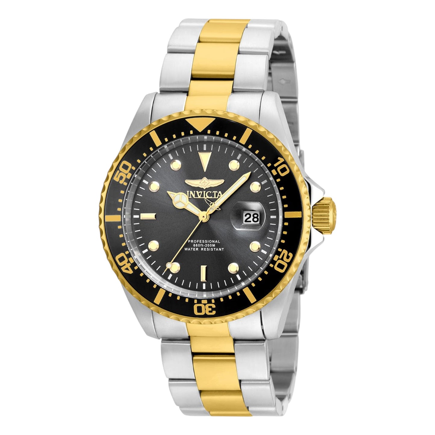 Reloj Invicta Pro Diver para hombre - 43 mm, acero y dorado (22057)