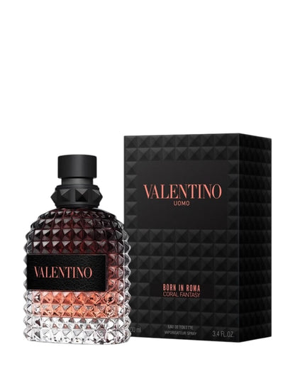 Perfume Valentino Uomo Born In Roma Coral Fantasy Eau de Toilette de 100mL 3,4 Fl. Oz.