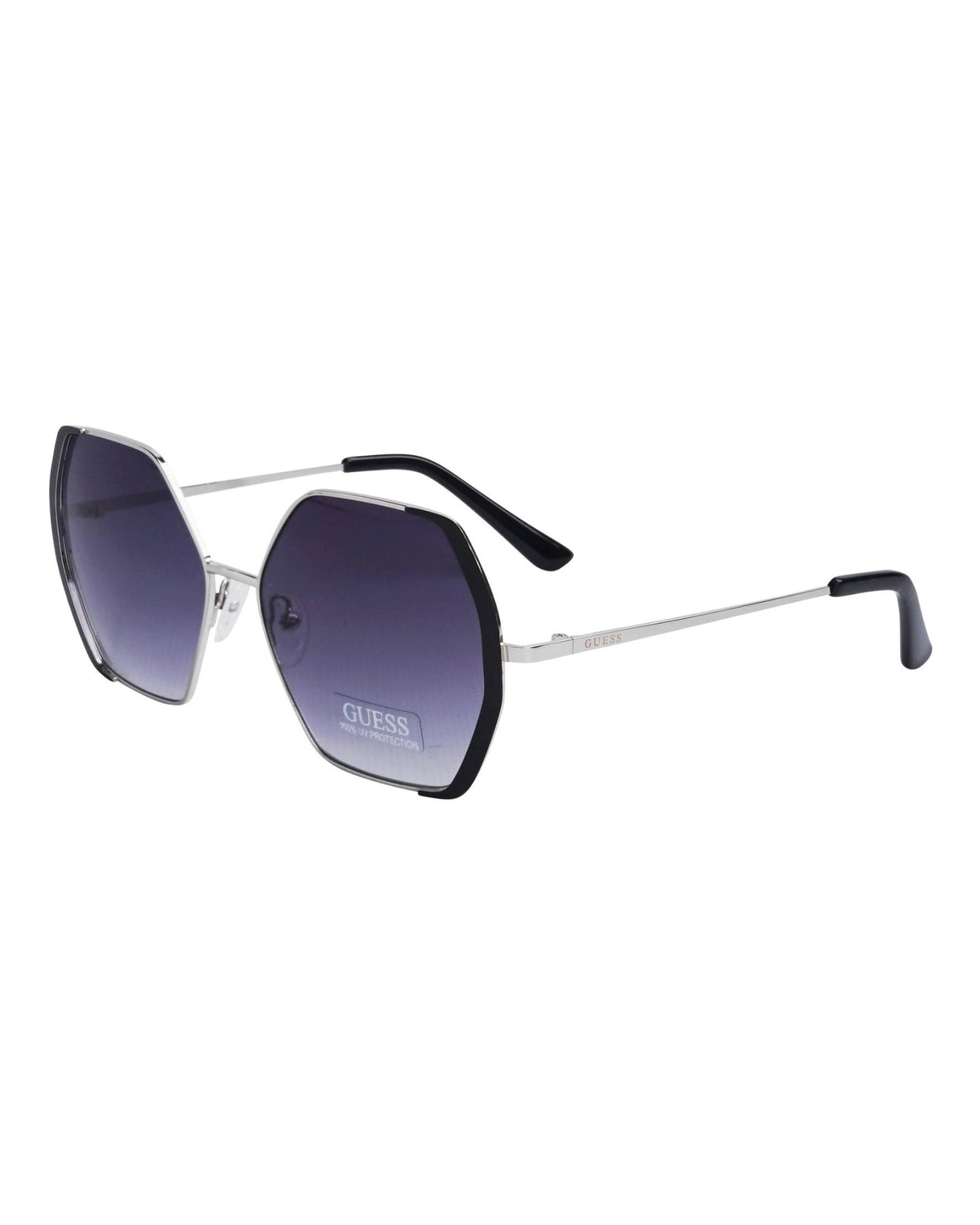 Gafas Guess Factory, degradado ahumado, geométricas, de sol para mujer GF0387 10B 57