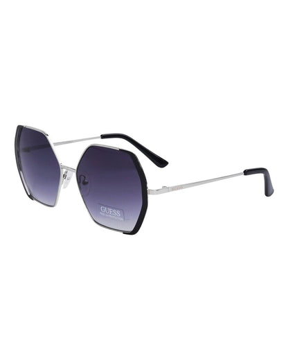 Gafas Guess Factory, degradado ahumado, geométricas, de sol para mujer GF0387 10B 57