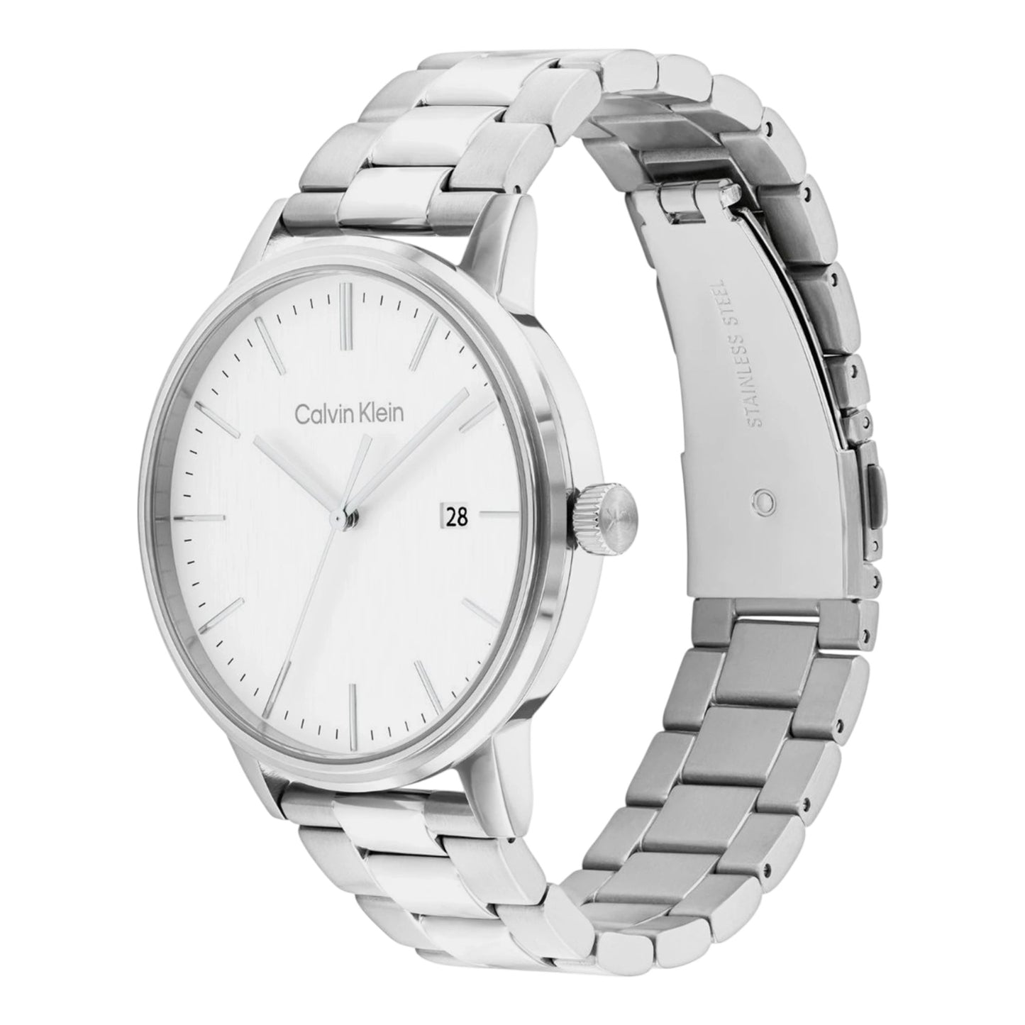 Reloj Calvin Klein Linked Bracelet para hombre - 43 mm, acero plateado (WM25200477JWS)