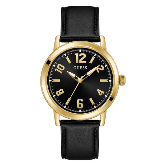 Reloj Guess Analógico para hombre - 42 mm, Negro y Dorado (U1455G1M)