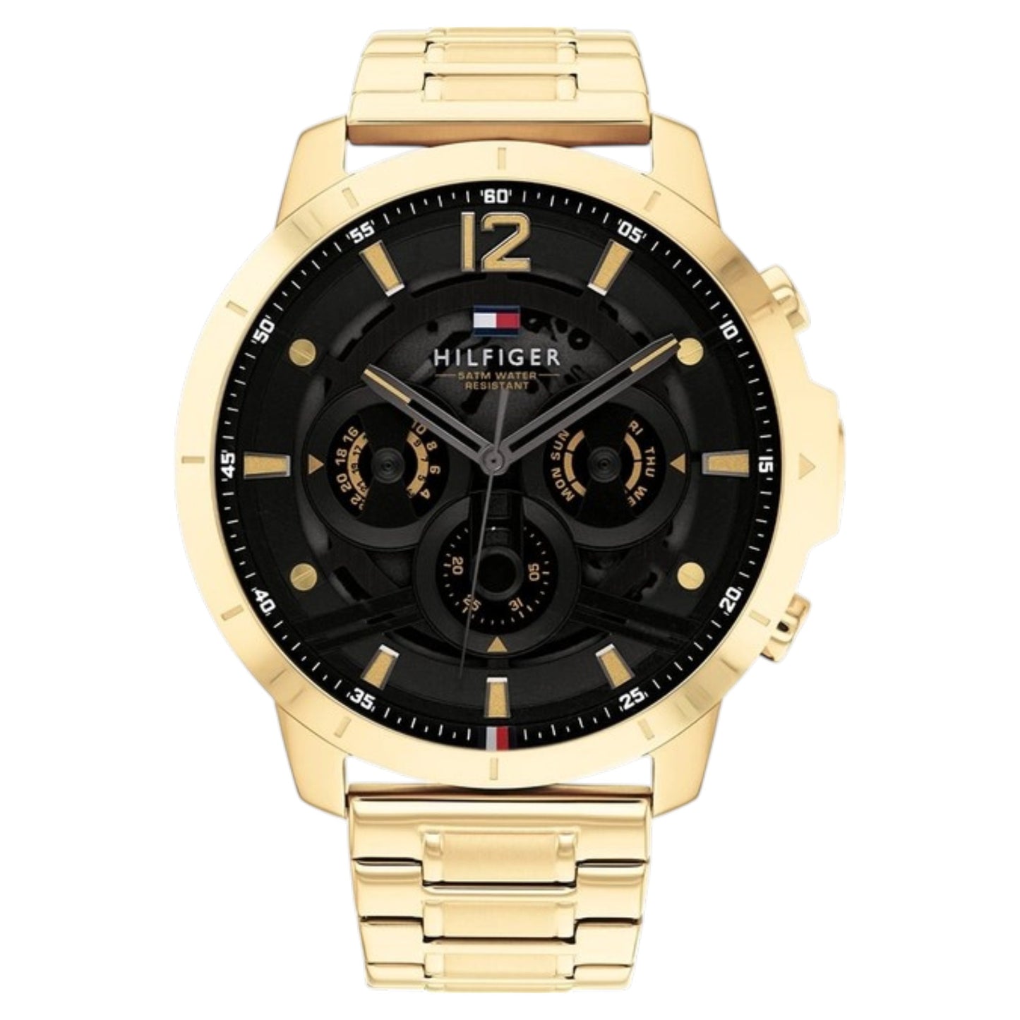 Reloj Tommy Hilfiger Luca para Hombre - 50 mm, Dorado, Negro (1710511)