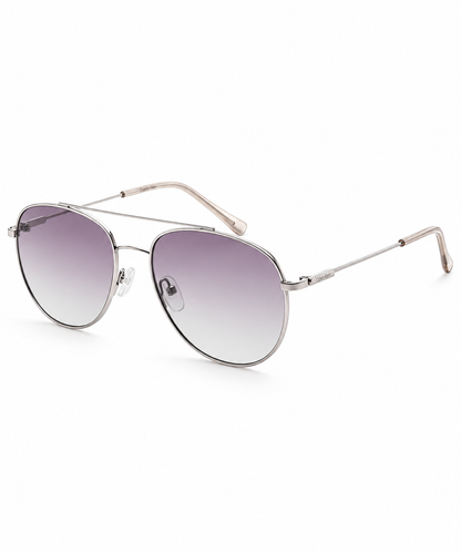 Gafas Calvin Klein de sol redondas plateadas para hombre CK20120SN-045