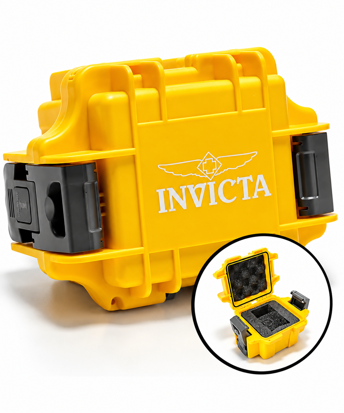 Estuche para reloj de buceo Invicta de 1 ranura, amarillo (DC1YEL)
