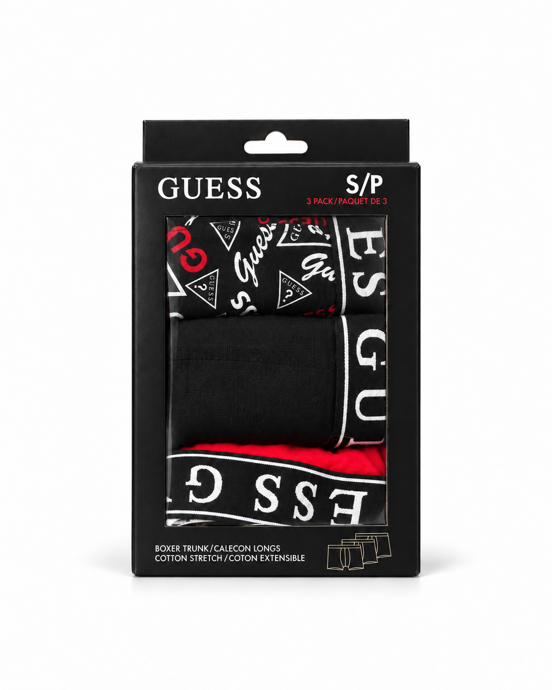Boxers Guess Pack de 3 Unidades Algodón Stretch -U2VG00JR00AFM9D