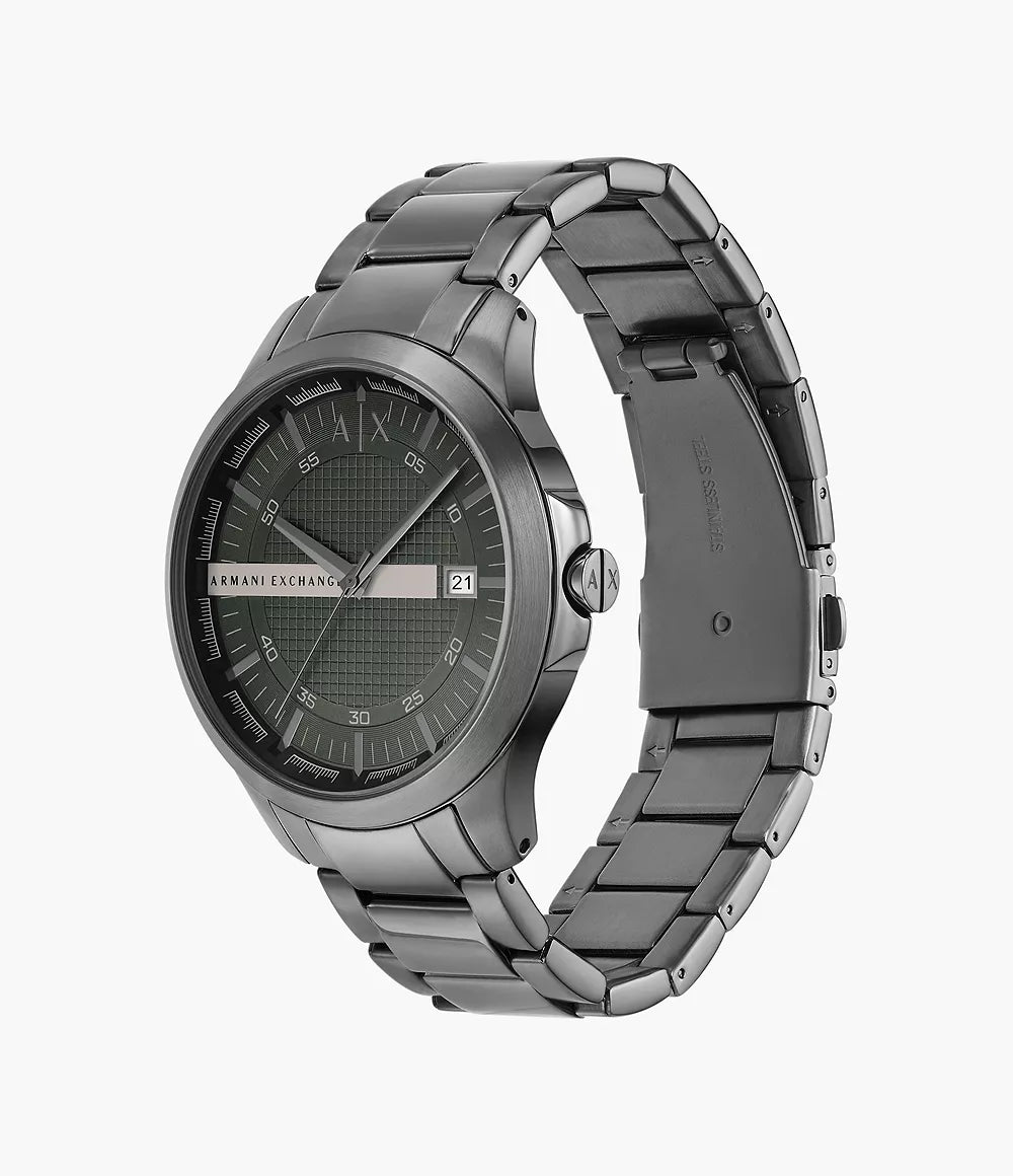 Armani Exchange Reloj para hombre - 42 mm, verde y gunmetal (AX2455)