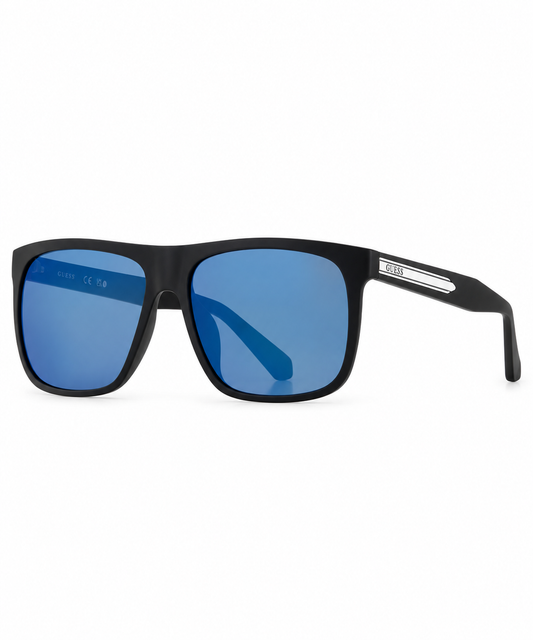 Guess Factory Blue Mirror Square Gafas de sol para hombre GF5072 02X 60