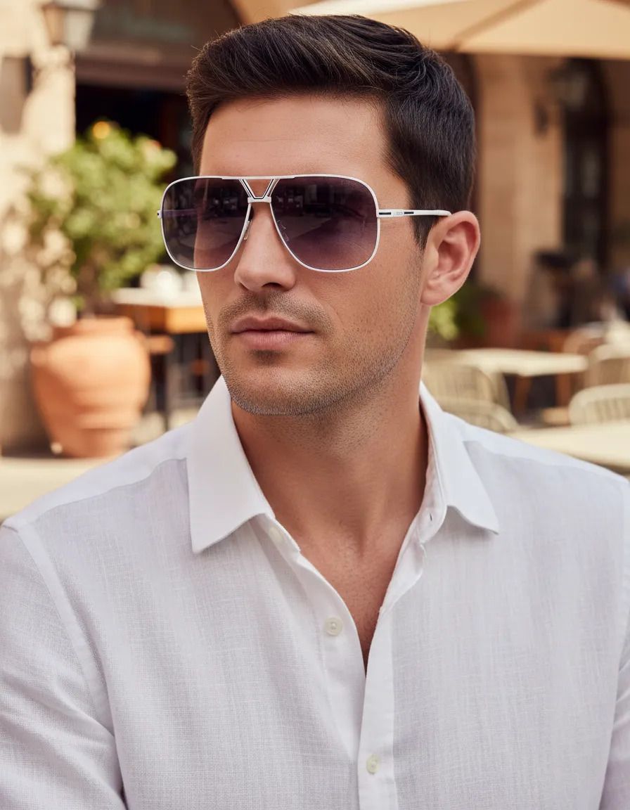 Gafas Guess Factory Smoke Gradient Pilot de sol para hombre GO00066 21B 61