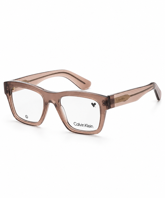 Monturas Calvin Klein rectangulares marrones para hombre CK24525-200