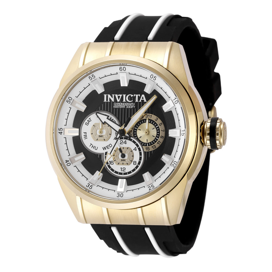 Reloj Invicta Speedway Trackline para hombre - 48 mm, blanco y negro (49055)
