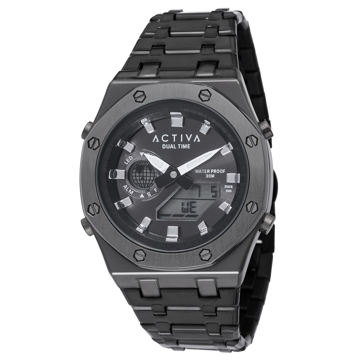 Reloj digital unisex Invicta Activa Signal X - 45,5 mm, negro (ACWM303-003)