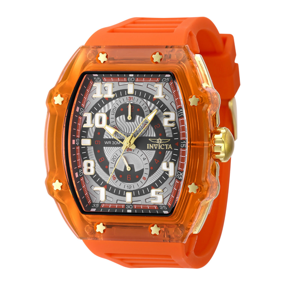 Reloj Invicta Racing Cyclone para hombre - 48,5 mm, naranja (48711)