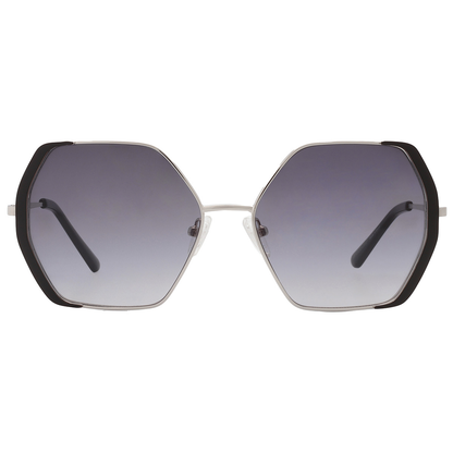 Gafas Guess Factory, degradado ahumado, geométricas, de sol para mujer GF0387 10B 57
