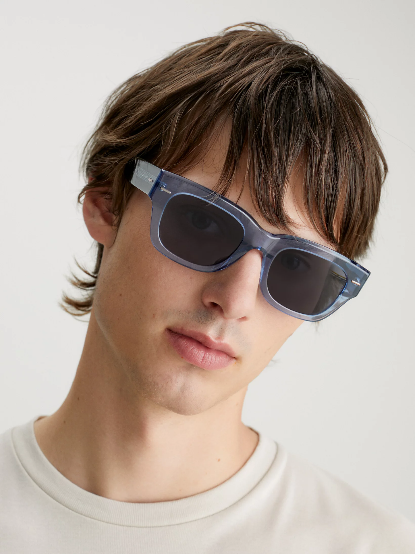 Gafas Calvin Klein de sol rectangulares azules para hombre CK23509S 438 51