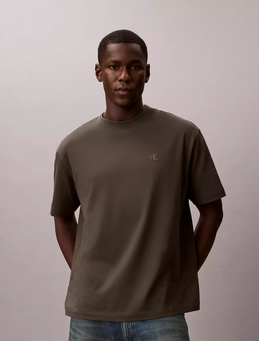 Camiseta Calvin Klein de cuello redondo de corte relajado con logo Archive
