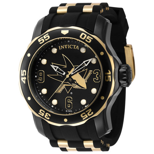 Reloj Invicta Pro Diver Scuba San Jose Sharks NHL para hombre - 48mm, negro (42318)