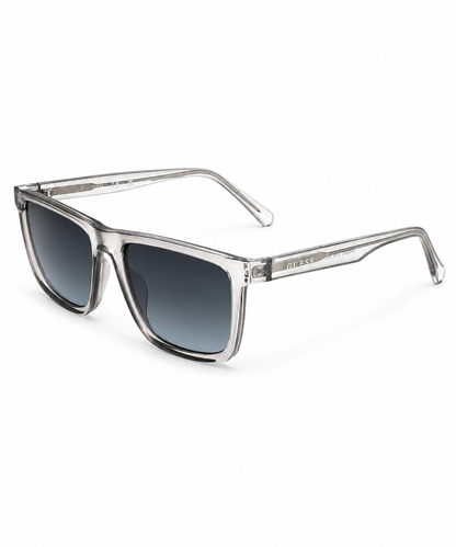 Guess Factory Gafas de sol para hombre con montura cuadrada y degradado azul, GF00021 27W 55