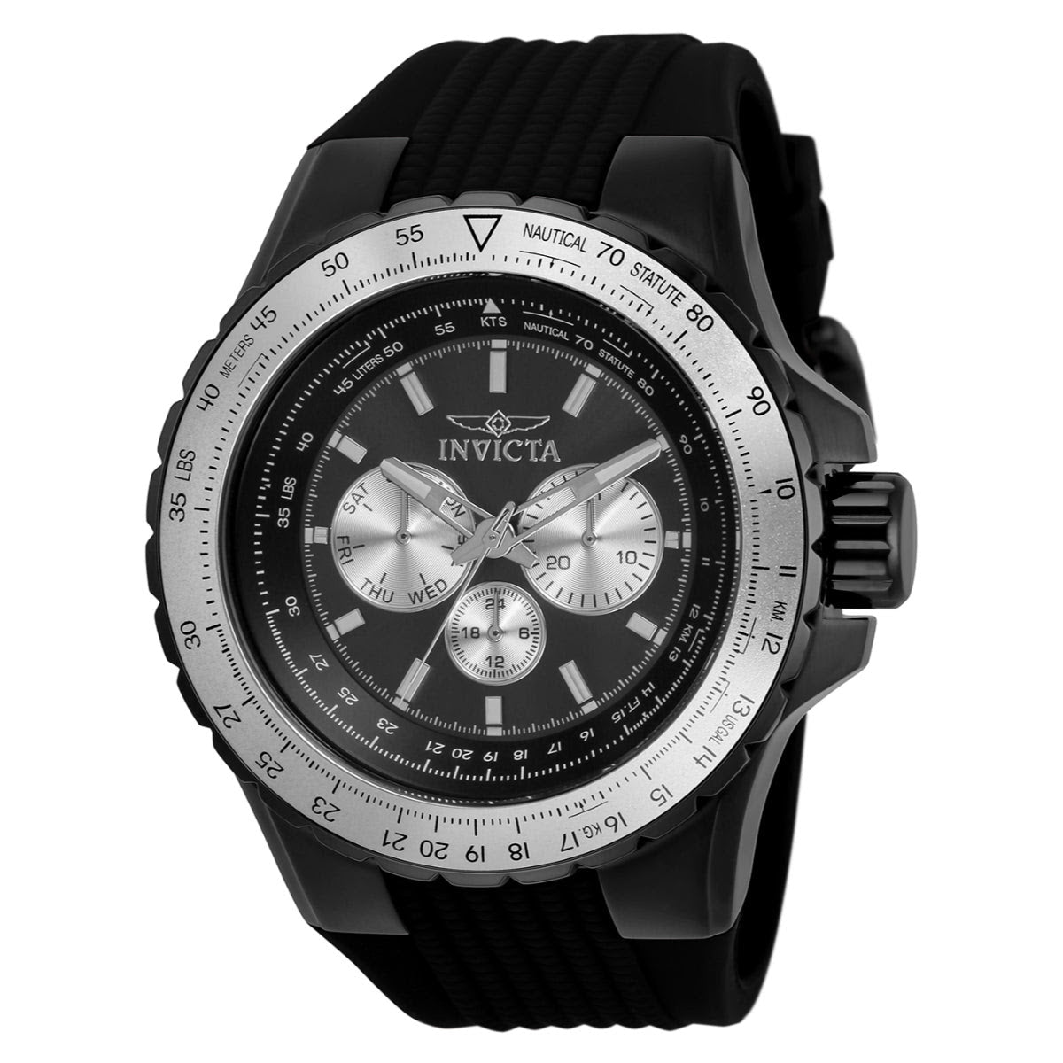 Reloj Invicta Aviator Skyshock para hombre - 50 mm, negro (33033)