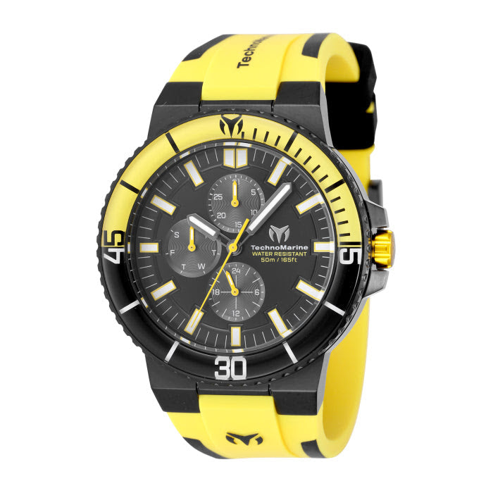 TechnoMarine Racing Legends Reloj para hombre - 43mm. Amarillo. Negro (TM-525029)