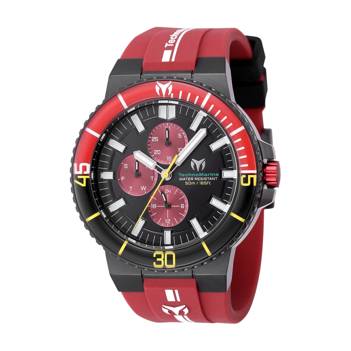 TechnoMarine Racing Legends Reloj para hombre - 43mm. Rojo oscuro (TM-525032)